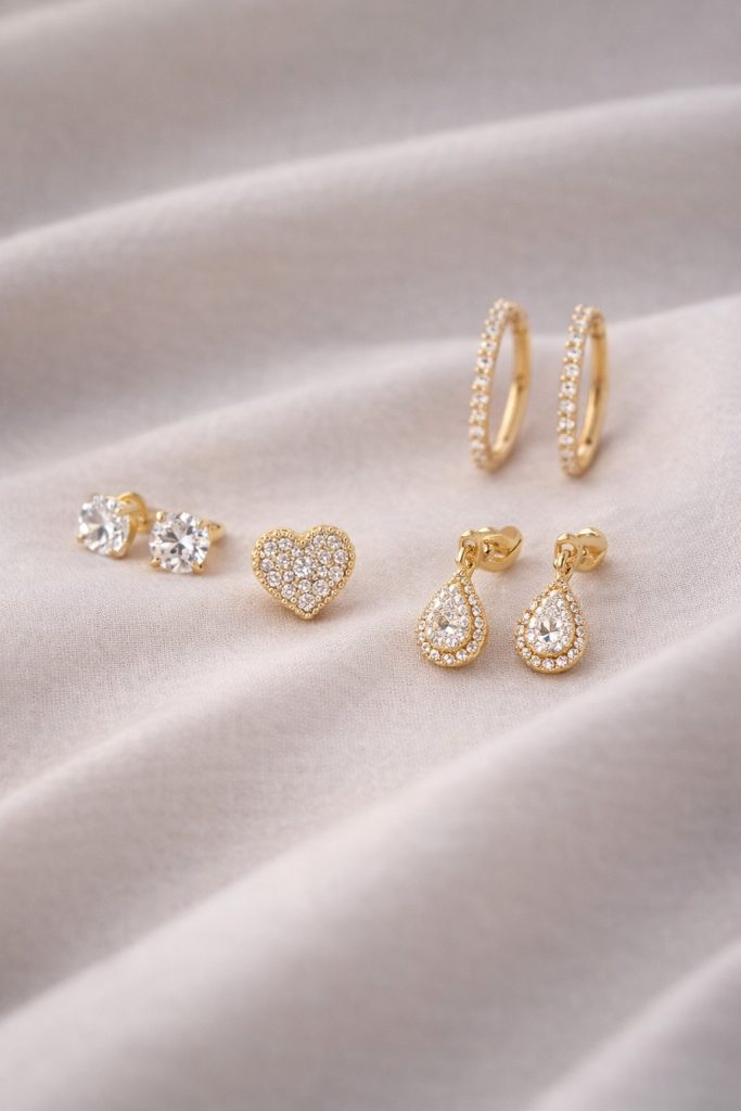 brincos de ouro e diamantes brincos de ouro e diamantes